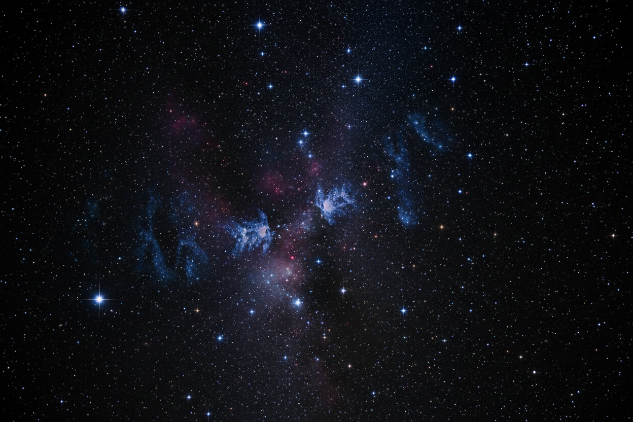 stars in a black space